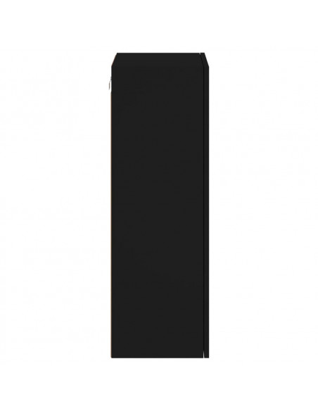 Mobile TV a Parete Nero 40,5x30x90 cm in Legno Multistrato