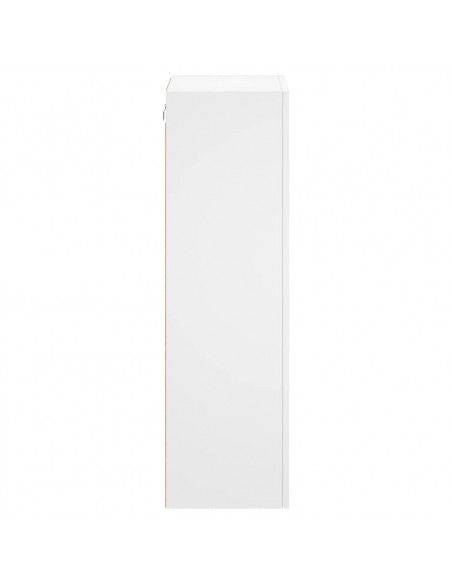 Mobile TV a Parete Bianco 40,5x30x102 cm in Legno Multistrato