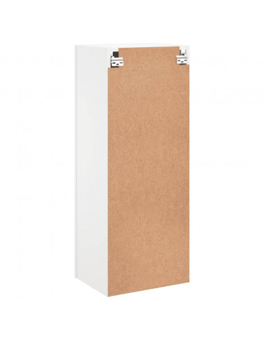 Mobile TV a Parete Bianco 40,5x30x102 cm in Legno Multistrato