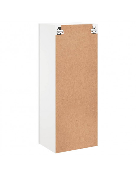 Mobile TV a Parete Bianco 40,5x30x102 cm in Legno Multistrato