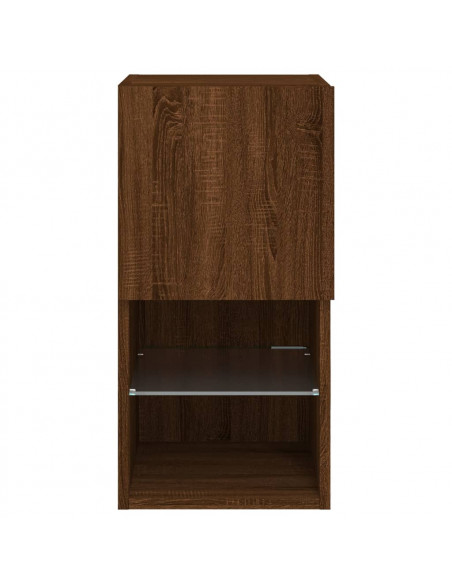 Mobile TV con Luci LED Rovere Marrone 30,5x30x60 cm