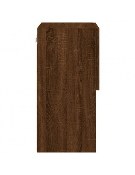 Mobile TV con Luci LED Rovere Marrone 30,5x30x60 cm