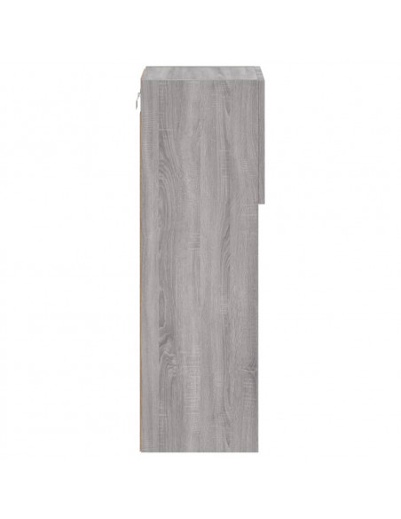Mobile TV con Luci LED Grigio Sonoma 30,5x30x90 cm