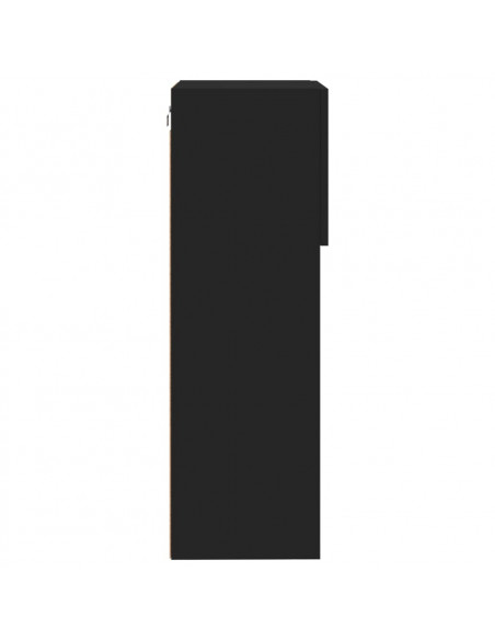 Mobile TV con Luci LED Nero 40,5x30x90 cm