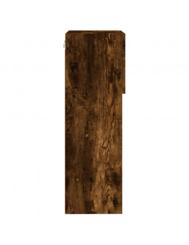 Mobile TV con Luci LED Rovere Fumo 40,5x30x90 cm