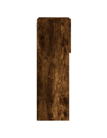 Mobile TV con Luci LED Rovere Fumo 40,5x30x90 cm