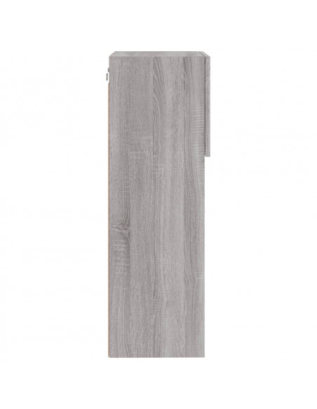 Mobile TV con Luci LED Grigio Sonoma 40,5x30x90 cm