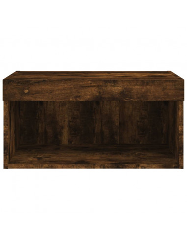 Mobile Porta TV con Luci LED Rovere Fumo 60x30x30 cm