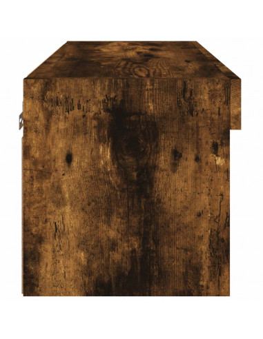 Mobile Porta TV con Luci LED Rovere Fumo 60x30x30 cm