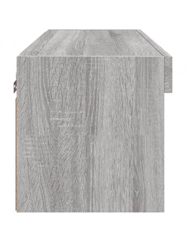 Mobile Porta TV con Luci LED Grigio Sonoma 60x30x30 cm