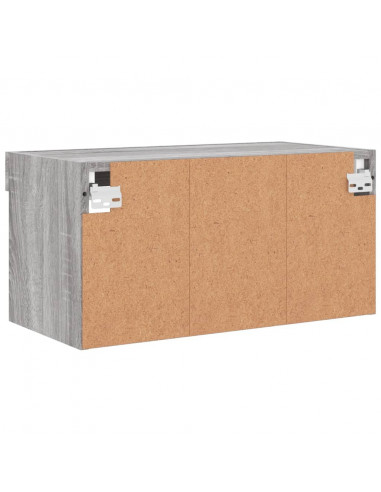 Mobile Porta TV con Luci LED Grigio Sonoma 60x30x30 cm