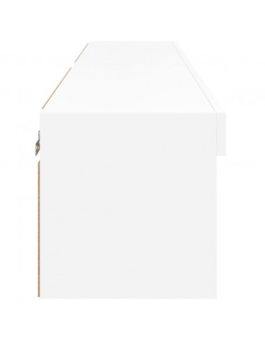 Mobili TV con Luci LED 2pz Bianchi 60x30x30 cm