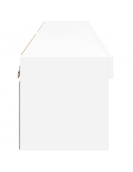 Mobili TV con Luci LED 2pz Bianchi 60x30x30 cm