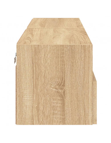 Mobili TV Parete 2pz Rovere Sonoma 60x30x30cm Legno Multistrato