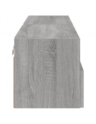 Mobili TV Muro 2pz Grigio Sonoma 60x30x30 cm Legno Multistrato
