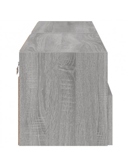 Mobili TV Muro 2pz Grigio Sonoma 60x30x30 cm Legno Multistrato