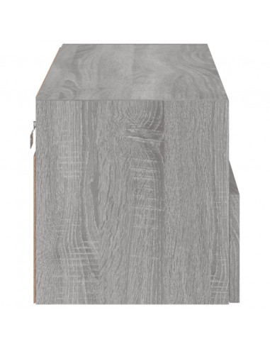 Mobile TV a Parete Grigio Sonoma 80x30x30 cm Legno Multistrato