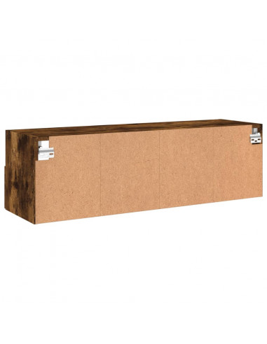Mobile TV a Parete Rovere Fumo 100x30x30 cm Legno Multistrato