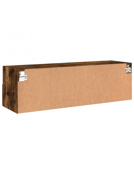 Mobile TV a Parete Rovere Fumo 100x30x30 cm Legno Multistrato