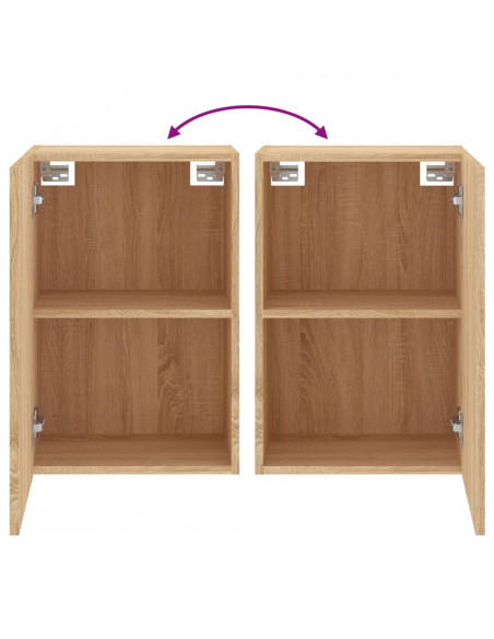 Mobili TV Muro 2pz Rovere Sonoma 40,5x30x60cm Legno Multistrato