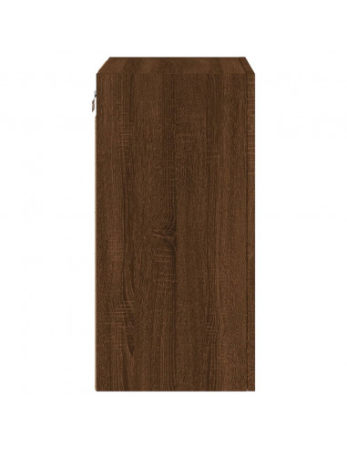 Mobile TV Parete Rovere Marrone 40,5x30x60 cm Legno Multistrato