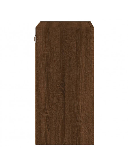 Mobile TV Parete Rovere Marrone 40,5x30x60 cm Legno Multistrato