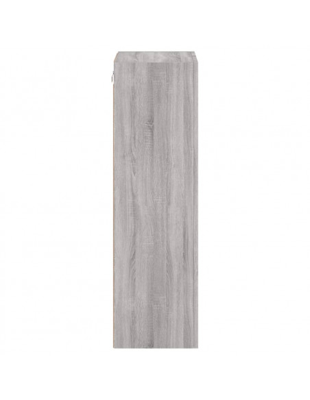 Mobile TV Parete Grigio Sonoma 40,5x30x102 cm Legno Multistrato