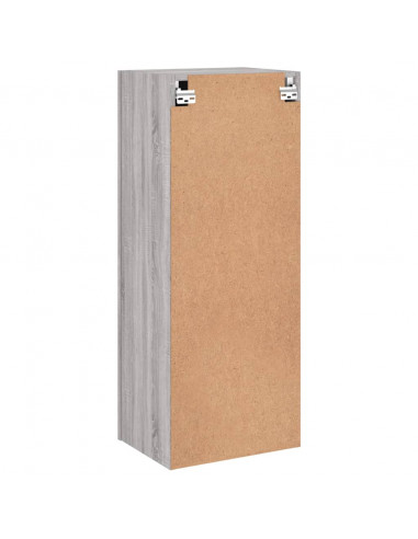 Mobile TV Parete Grigio Sonoma 40,5x30x102 cm Legno Multistrato