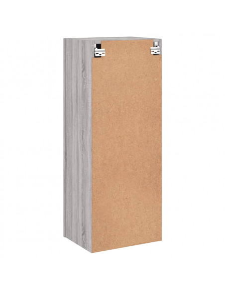 Mobile TV Parete Grigio Sonoma 40,5x30x102 cm Legno Multistrato