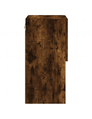 Mobile TV con Luci LED Rovere Fumo 30,5x30x60 cm