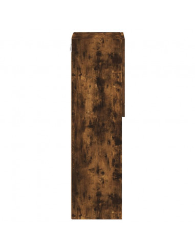 Mobile TV con Luci LED Rovere Fumo 30,5x30x102 cm