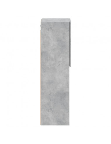 Mobile TV con Luci LED Grigio Cemento 30,5x30x102 cm