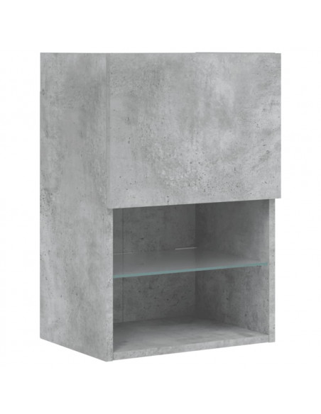 Mobile TV con Luci LED Grigio Cemento 40,5x30x60 cm