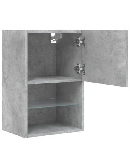 Mobile TV con Luci LED Grigio Cemento 40,5x30x60 cm