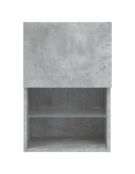Mobile TV con Luci LED Grigio Cemento 40,5x30x60 cm