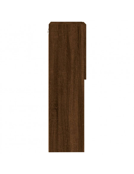 Mobile TV con Luci LED Rovere Marrone 40,5x30x102 cm