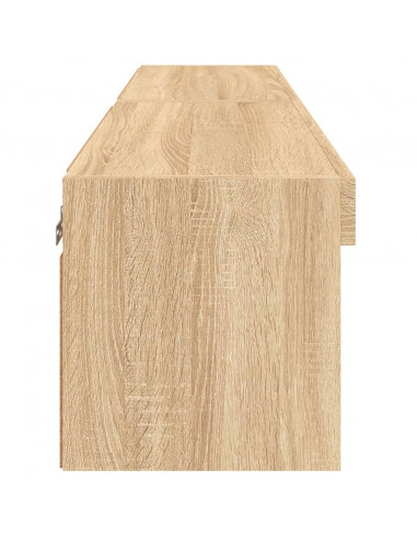 Mobili TV con Luci LED 2pz Rovere Sonoma 60x30x30 cm