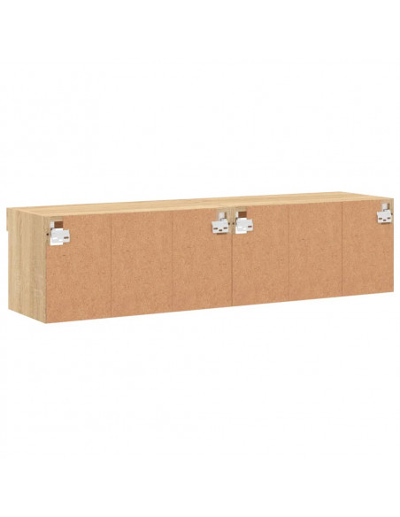 Mobili TV con Luci LED 2pz Rovere Sonoma 60x30x30 cm