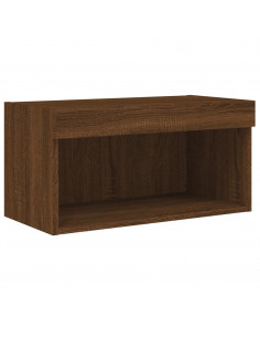 Mobile Porta TV con Luci LED Rovere Marrone 60x30x30 cm 2