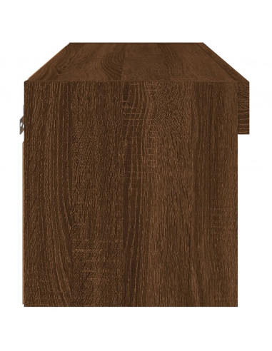 Mobile Porta TV con Luci LED Rovere Marrone 60x30x30 cm