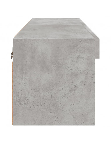 Mobile Porta TV con Luci LED Grigio Cemento 80x30x30 cm