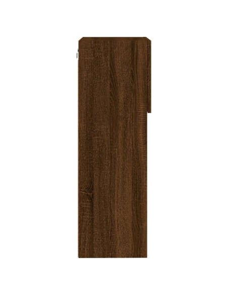 Mobili Porta TV con Luci LED 2 pz Rovere Marrone 40,5x30x90 cm