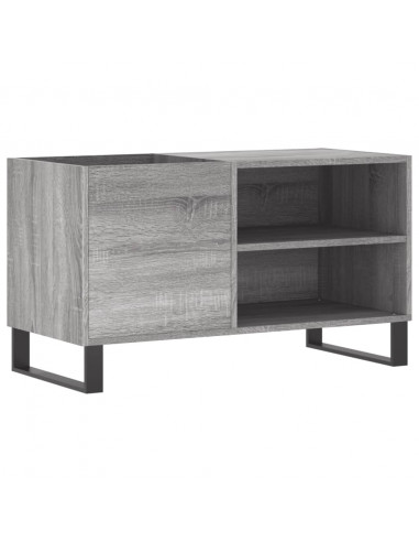 Mobile Porta Dischi Grigio Sonoma 85x38x48 cm Legno Multistrato