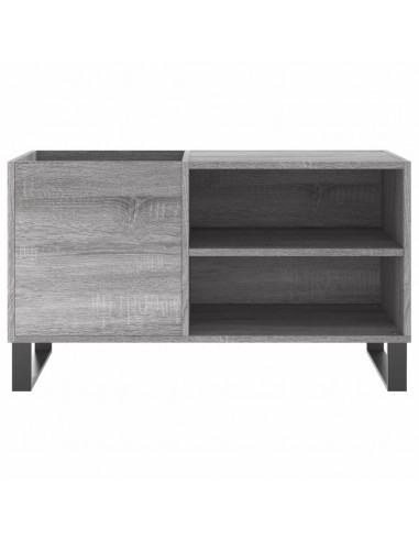Mobile Porta Dischi Grigio Sonoma 85x38x48 cm Legno Multistrato