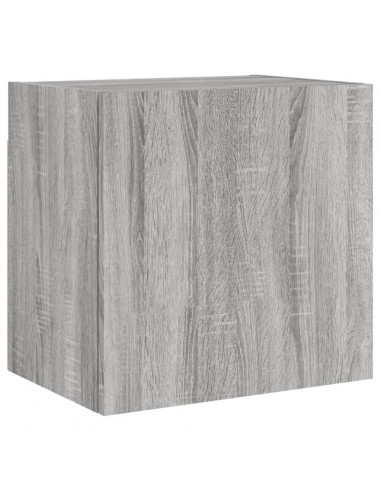 Mobili TV a Muro 4pz Grigio Sonoma in Legno Multistrato