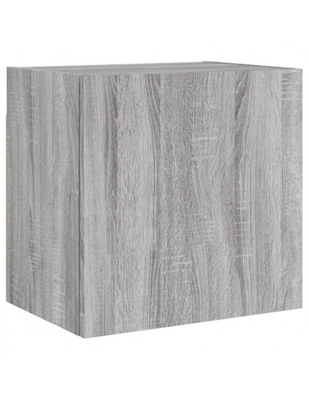 Mobili TV a Muro 4pz Grigio Sonoma in Legno Multistrato