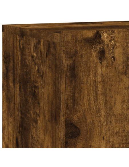 Mobili TV a Muro 5pz Rovere Fumo in Legno Multistrato