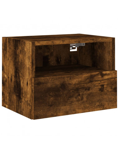 Mobili TV a Muro 5pz Rovere Fumo in Legno Multistrato