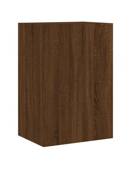Mobili TV a Muro 6pz Rovere Marrone in Legno Multistrato
