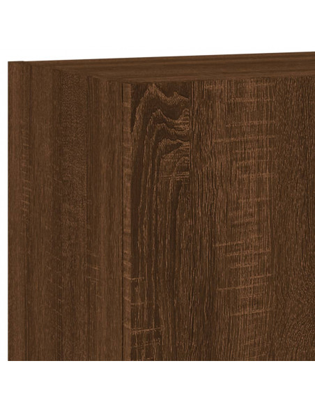 Mobili TV a Muro 6pz Rovere Marrone in Legno Multistrato
